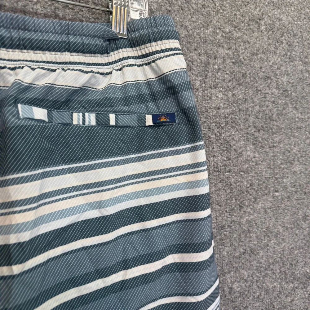 Faherty‎ Board Shorts Mens XL Blue Striped Quick Dry Stretch Shorelite Trunks